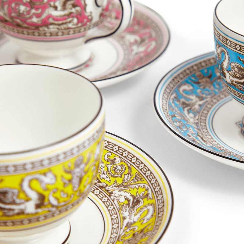 Florentine Set of 6 Teacup and Saucer, 174ml, Mixed