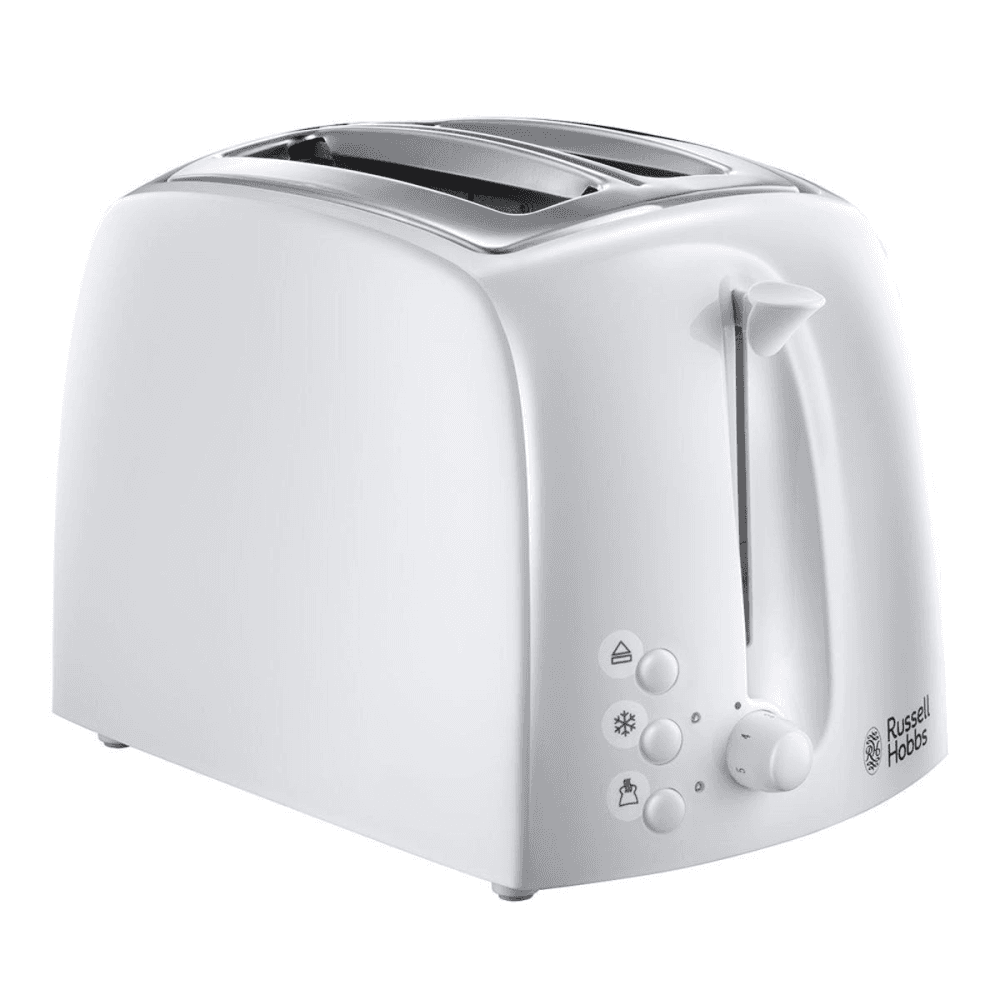 Textures 2 slice toaster, 33 x 22.8 x 21.4cm, White