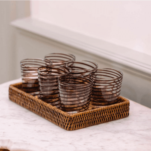 Image showing the Rattan Tray, 30 x 20cm, Brown product.