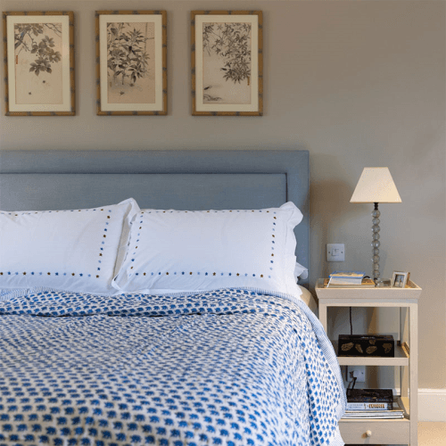 Image showing the Elephant King/Super King  Size Quilt, Blue product.