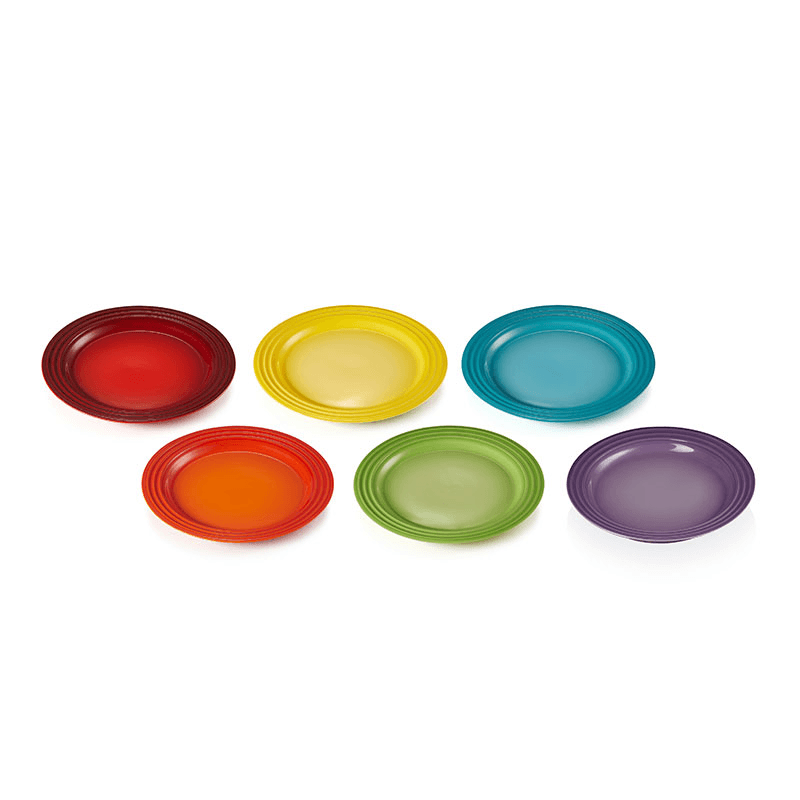 Set of 6 Vancouver Diner Plate, 27cm, Rainbow