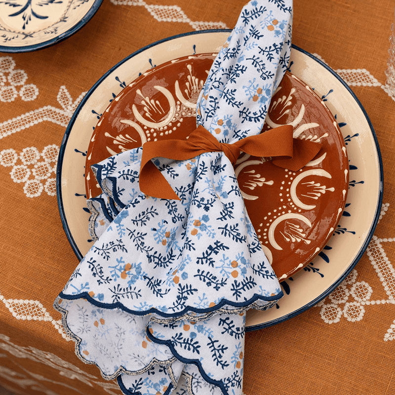 Little Flowers Set of 4 Napkins, 50 x 50cm, Blue