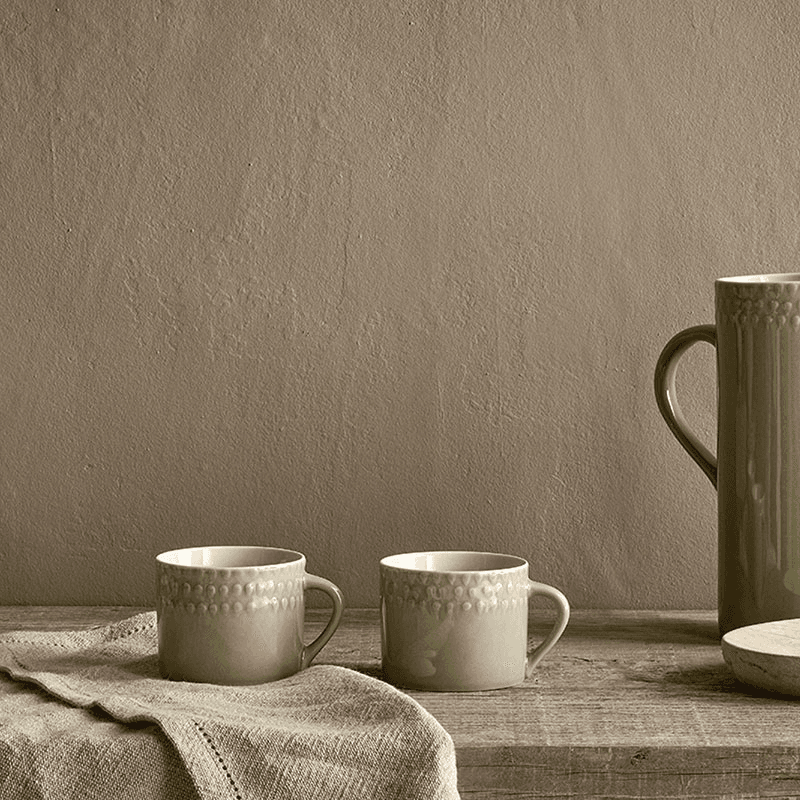 Ela Set of 2 Mugs, 200ml, Sage Green