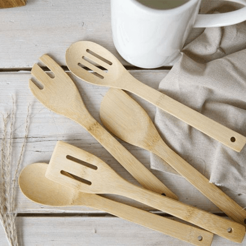 Image showing the Natural Elements Bamboo Kitchen Utensil Set product.