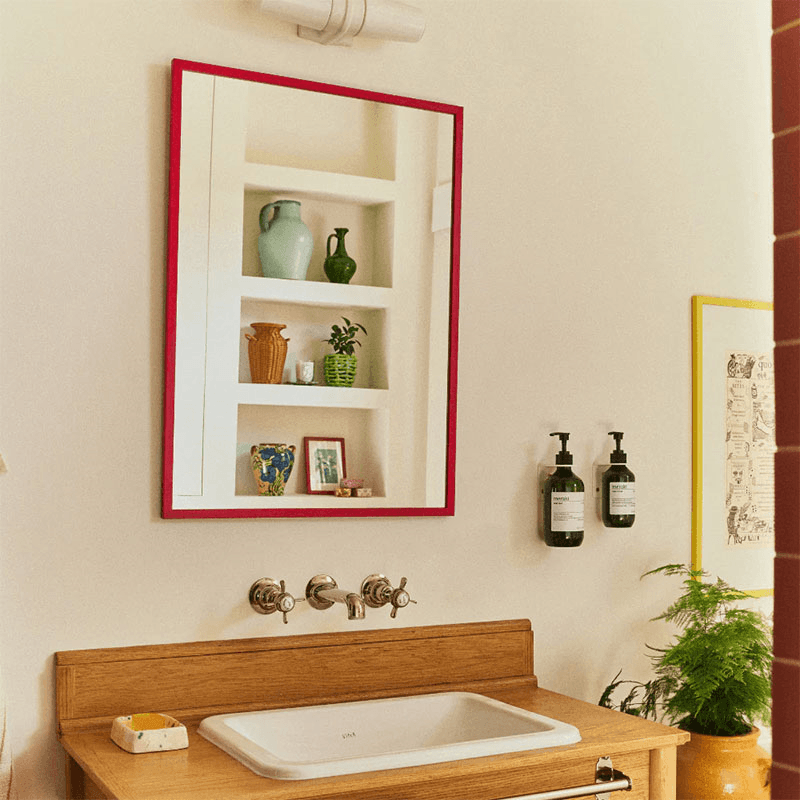 Mirror, 50cm, Venetian Red