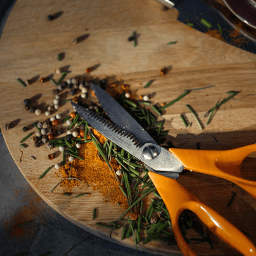 Image showing the Universal Garden Scissors 18cm S92, Silver/Orange product.
