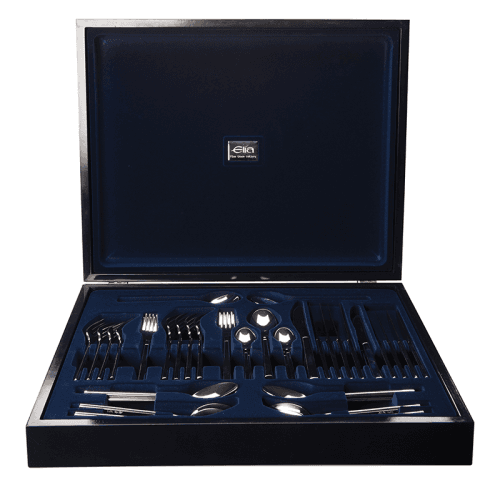 Image showing the Aria 44 Piece Cutlery Set With Canteen, Mirror Finish product.