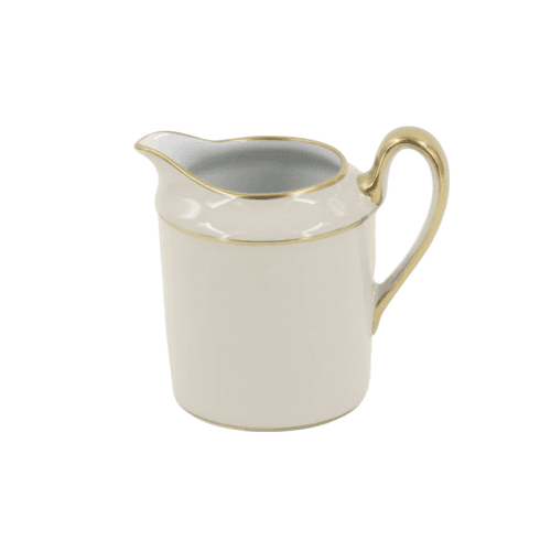 Image showing the Sous Le Soleil Empire Cream Jug, 150ml, Matt Gold Classic Ivory product.