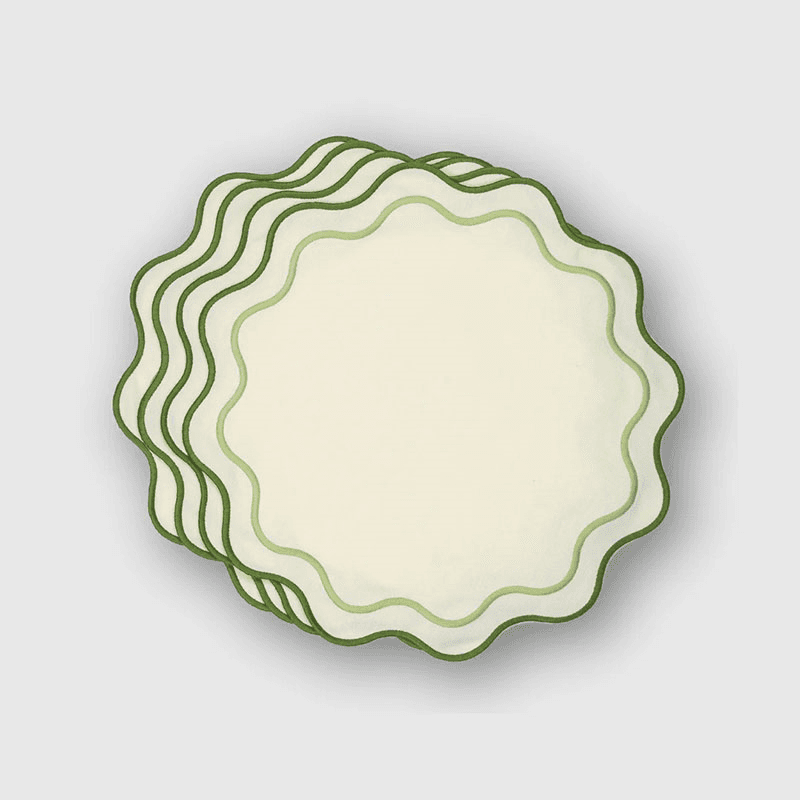 Apple Set of 4 Placemats, 36 x 45cm, Green