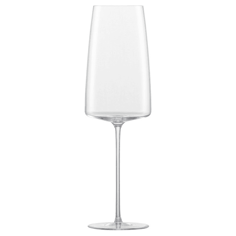 Simplify Set of 2 Crystal Champagne Glasses, 407ml, Clear