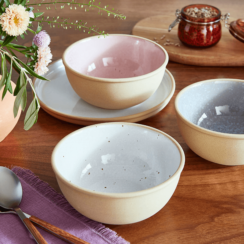 Minerals Set of 4 Bowls, D15cm, Moonstone