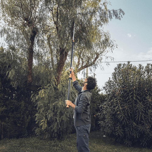 Image showing the PowerGear Telescopic Tree Pruner, L230 x W11 x D7.5cm, Black and Orange product.
