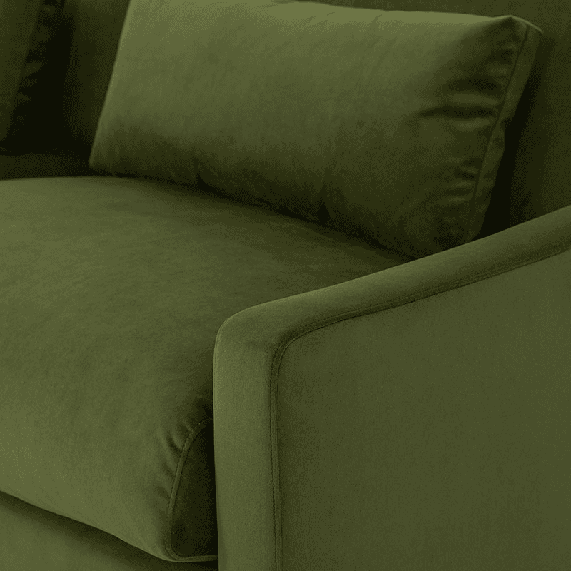 Model 07 Velvet 3 Seater Sofa, Vine