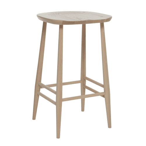 Image showing the Originals Counter Stool, L.Ercolani by Ercol, H65 x W39 x D37cm, Natural product.