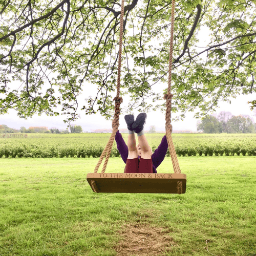 Image showing the Engraved Large Swing with Brackets, Oak, 76 x 30 x 4.5cm product.