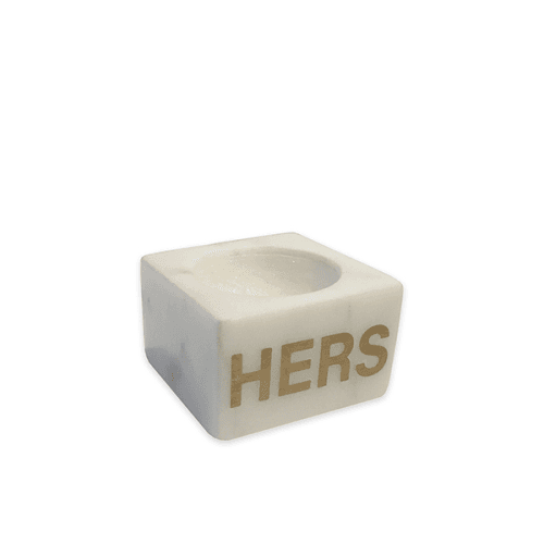 Image showing the Hers Egg Cup, L5.5 x W5.5 x H3.5cm, White product.