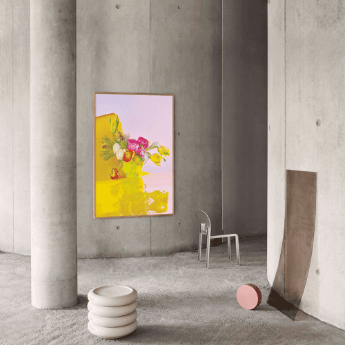 Image showing the BLOOM 03 Art Print, 50 x 70cm, Yellow product.