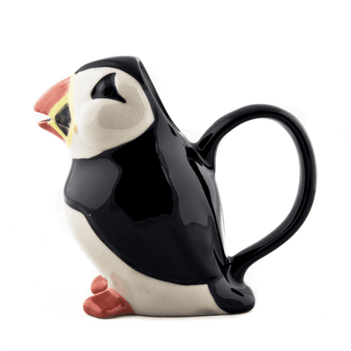 Image showing the Puffin Water Jug, H10cm, Black/Yellow product.