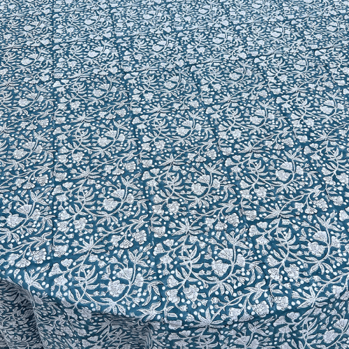 Image showing the Florence Tablecloth, D225cm, French Blue product.