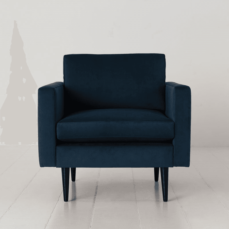 Model 01 Velvet Armchair, Teal