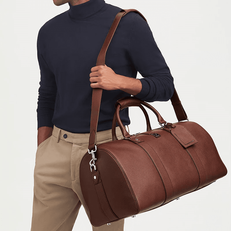 Boston Travel Bag, Tobacco Pebble