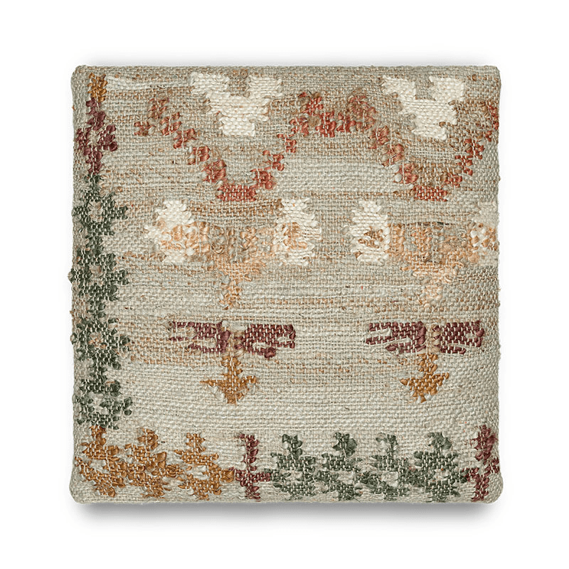 Dantri Cotton & Jute Cushion Cover, 50 x 50cm, Soft Grey