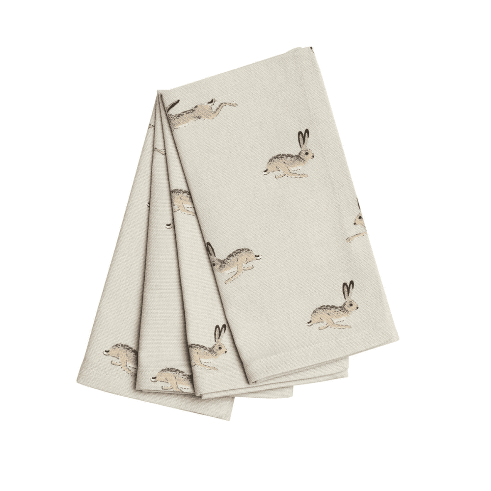 Hare Set of 4 napkins, 41 x 41cm
