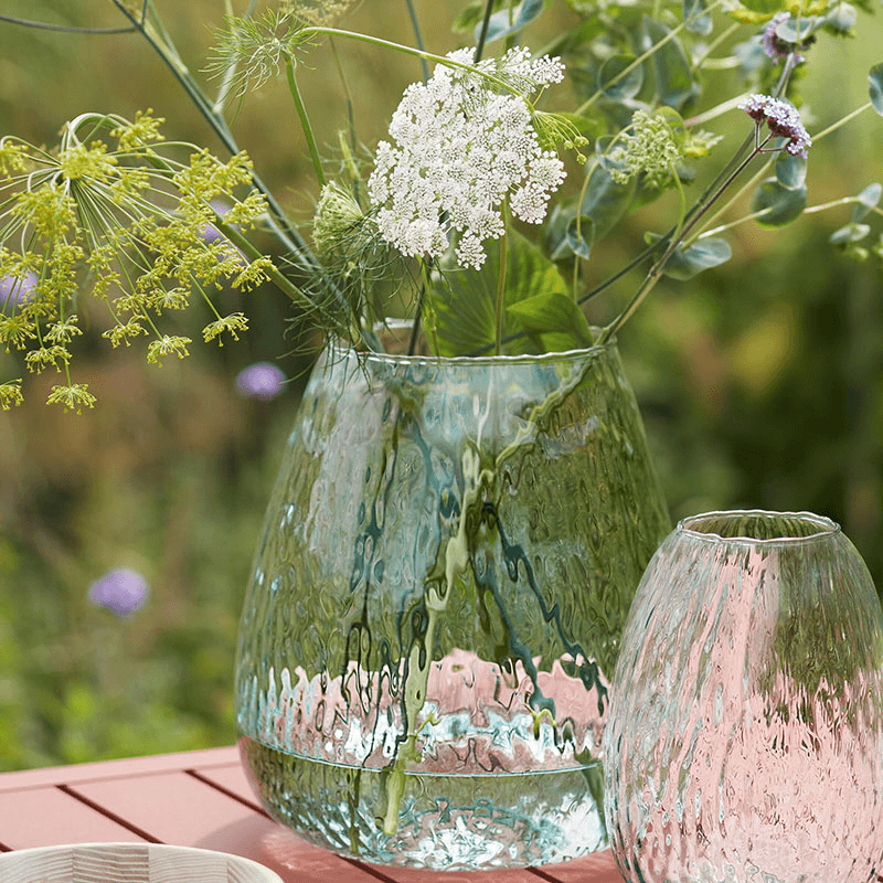 Canopy Seed Vase, H25cm, Clear Recycled Glass