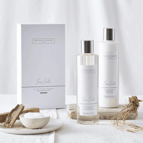Image showing the Sea Salt Bath & Body Set, White product.