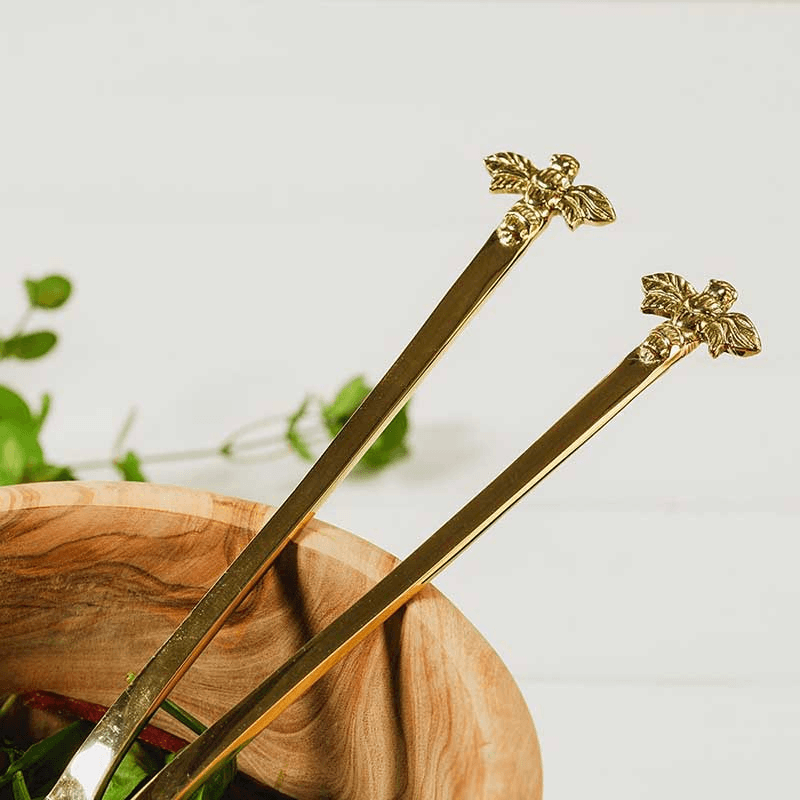 Bee Salad Server Set, L28cm, Silver