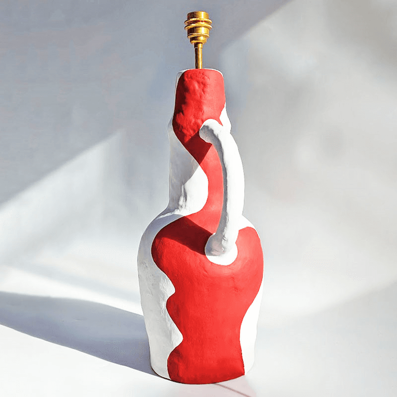 Rumba Charleston Table Lamp, H54cm, Red & White