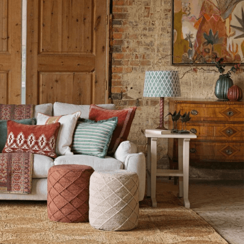 Image showing the Shisho Velvet Cushion, 55 x 55cm, Carmine Red product.