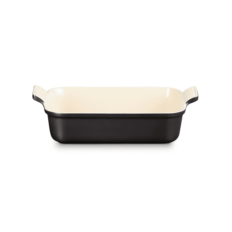 Stoneware Rectangular dish, 26 x 19cm - 2.3 litre, Satin Black