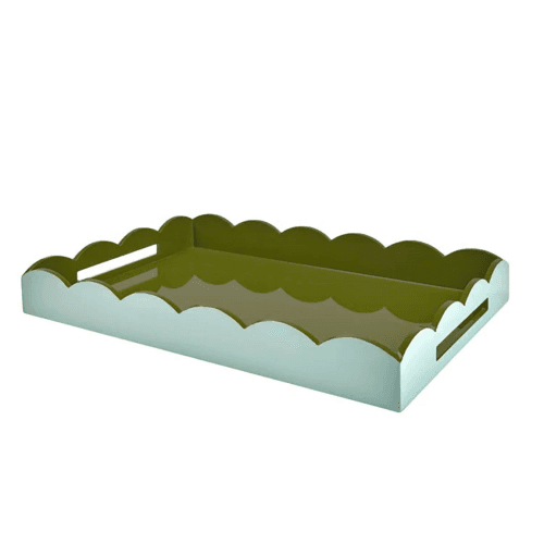 Image showing the Lacquered Scallop Two Tone Tray product.