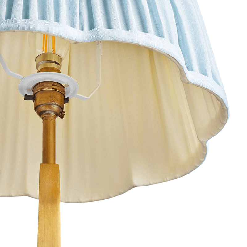scalloped Shade, 45cm, blue sky linen