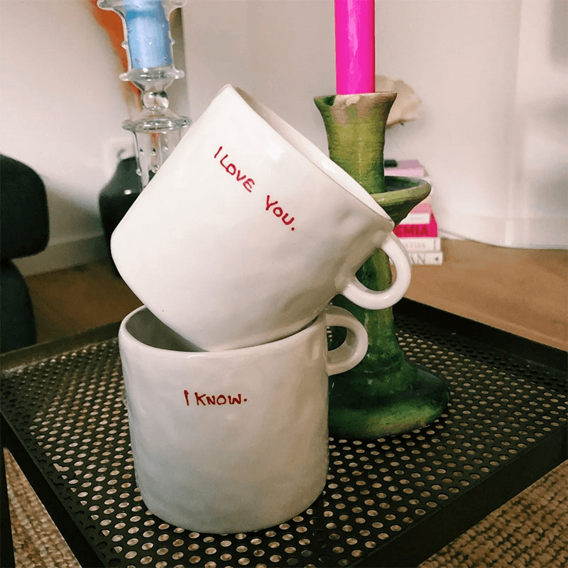 I Love You Mug, 500ml, Red