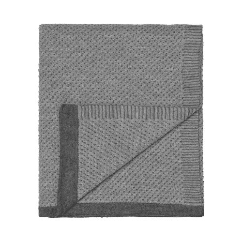 Image showing the Raindrops Plaid Throw, H180cm x W130cm, Grey product.