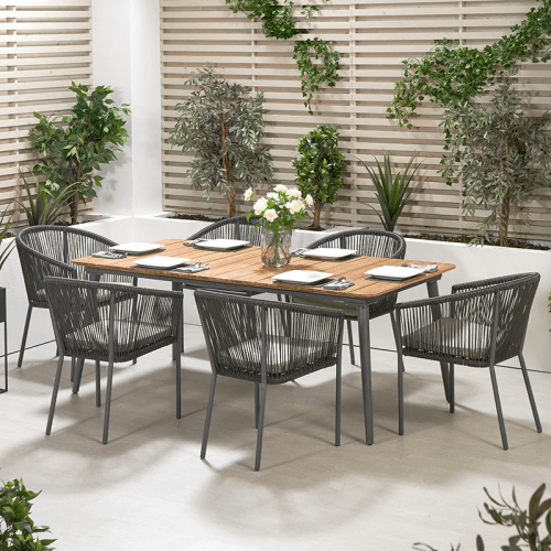 Image showing the Reims Dining Set, Grey product.