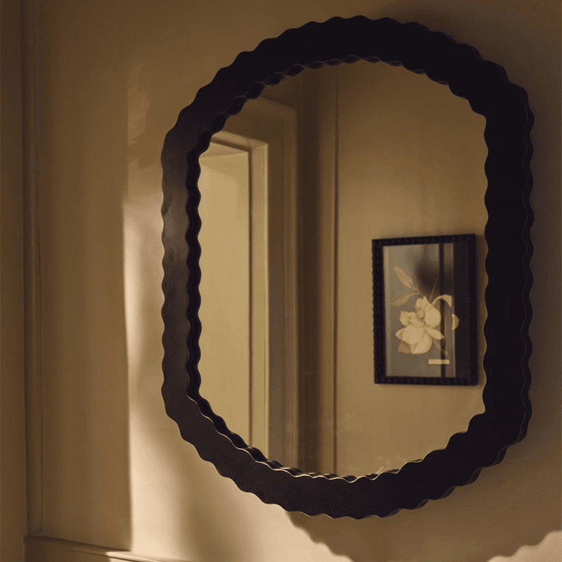Talasa Mirror, H79cm, Rubbed Black