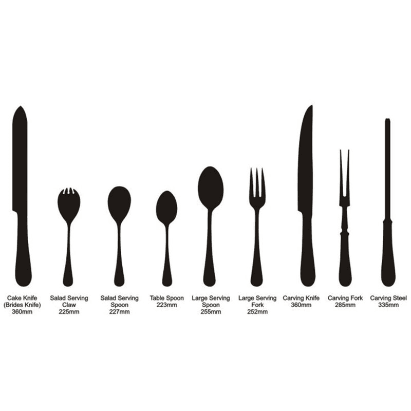Bead Silver Plated 44 Piece Cutlery Set - 6 people