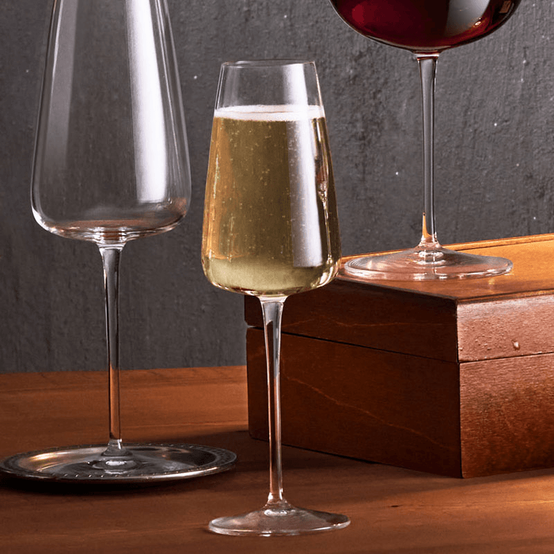 Talismano Set of 4 Prosecco Glasses, 400ml, Clear