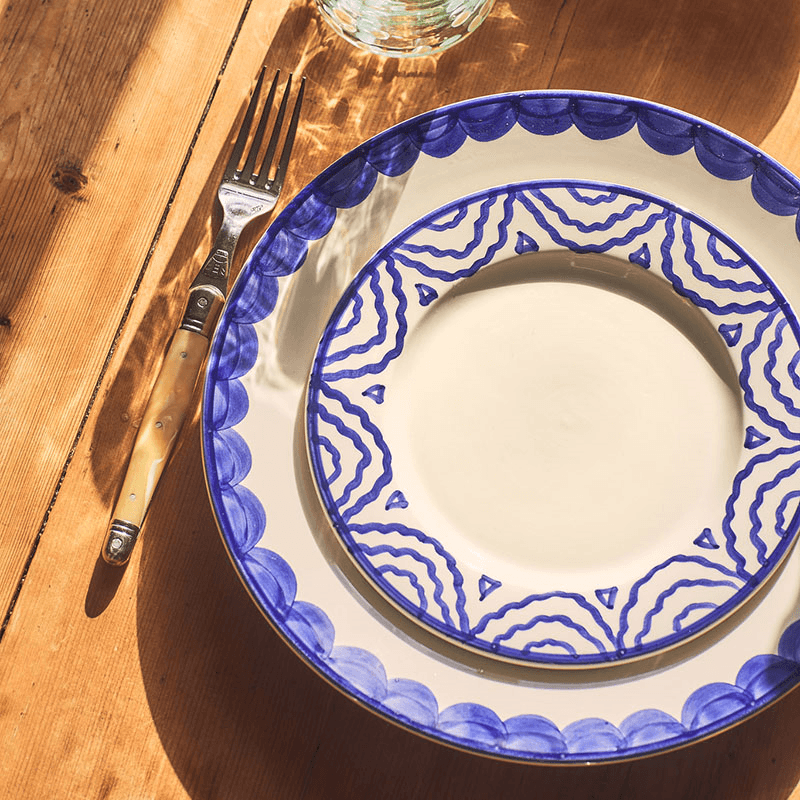 Tabla Set of 2  Side Plates, D20cm, Blue