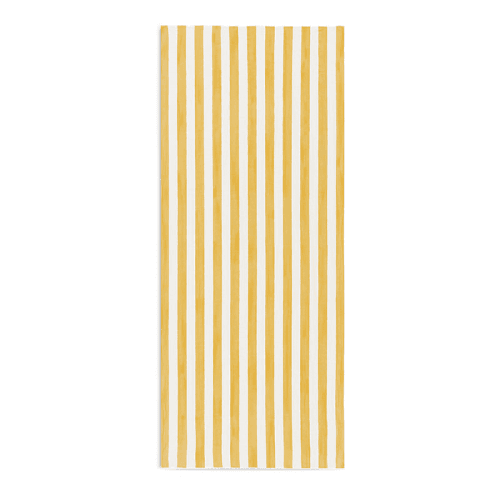 Image showing the Stripe Linen Tablecloth, 250cm x 165cm, Lemon Yellow product.