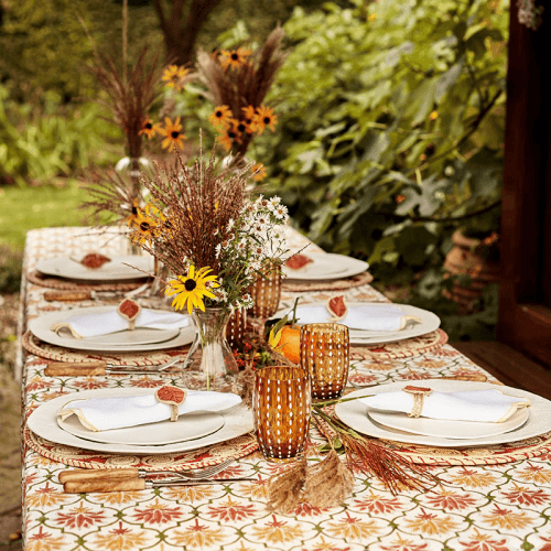 Image showing the Indiana Tablecloth, 150 x 300cm, Burnt Orange product.