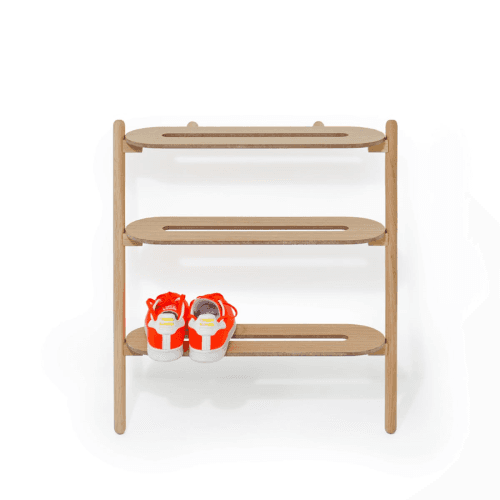 Image showing the Heel Shoe tidy, H72 x W66 x D32cm, Natural product.