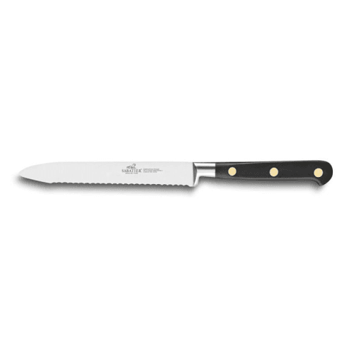 Image showing the Ideal Brass Serrated Utility Knife, 12cm, Brass product.