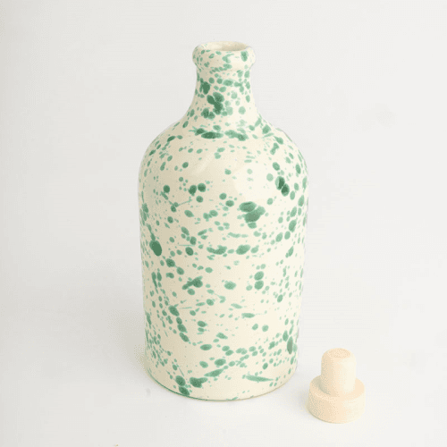 Image showing the Splatter Ceramic Bottle, 750ml, Pistachio product.