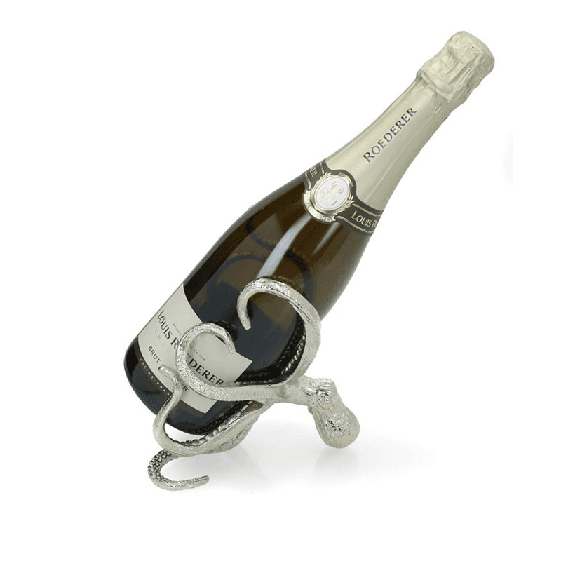 Octopus Wine Bottle Holder, L14.5 x W13 x H17cm, Silver