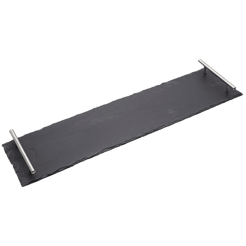 Serving platter with handles, 60 x 15cm, Slate