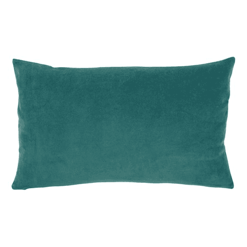 Elise Velvet Cushion, 40 x 65cm, Green/Grey